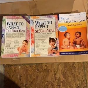 What to Expect Baby books lot
